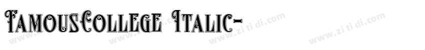 FamousCollege Italic字体转换